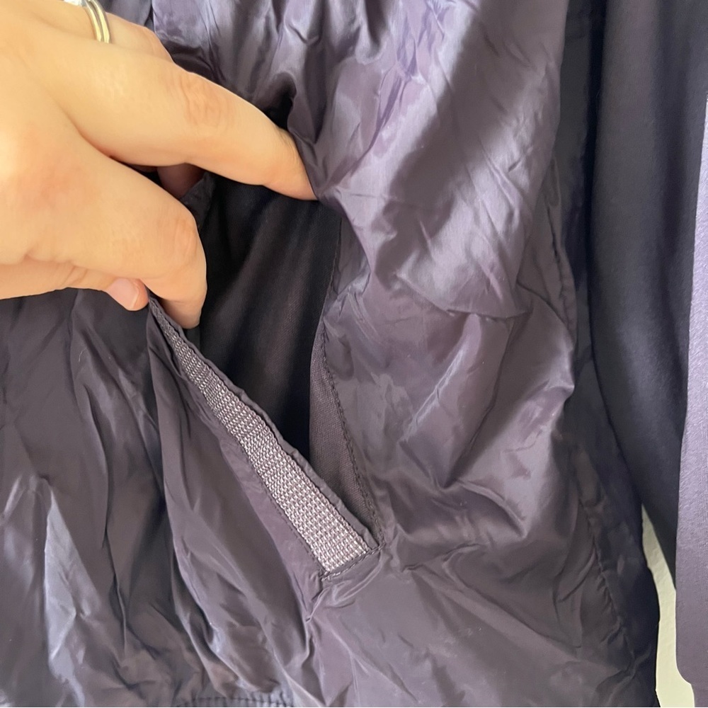 Tangerine Zip-Up Windbreaker Athletic‎ Jacket Dark Purple Large - Picture 5 of 9